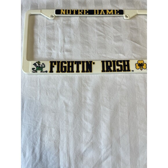 Notre Dame Fighting Irish Vanity License Plate With Cover Vintage Authentic Read - Picture 6 of 7